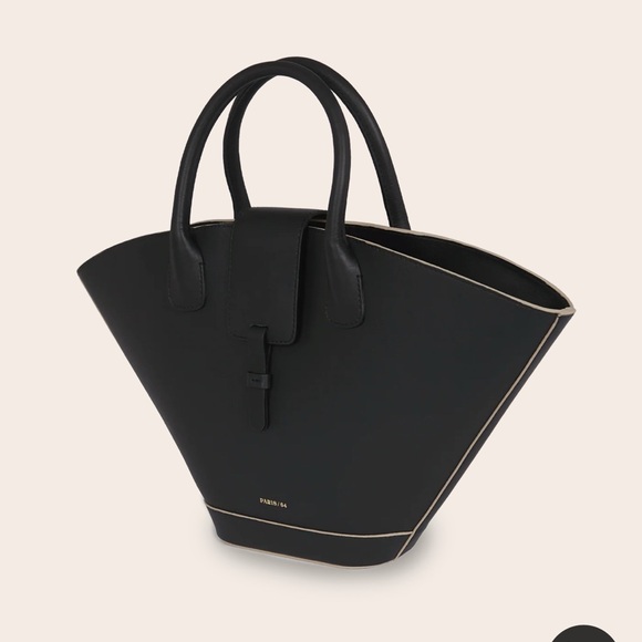 Paris 64 Black Designer Tote Bag - Picture 3 of 7